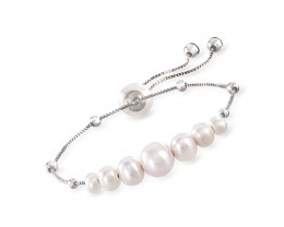 4-9.5mm Cultured Pearl Bolo Bracelet in Sterling Silver