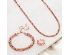 18kt Rose Gold Over Sterling Byzantine Bolo Bracelet