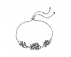 Italian Sterling Silver Cylinder Bead Bolo Bracelet