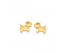 Child's 14kt Yellow Gold Puppy Earrings