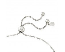 Italian Sterling Silver Heart Center Bolo Bracelet