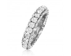 5.00 ct. t.w. CZ Eternity Band in Sterling Silver