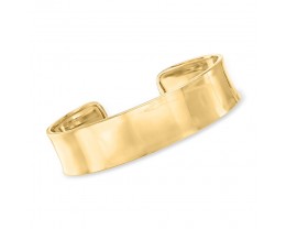 Italian 18kt Gold Over Sterling Polished Cuff Bracelet