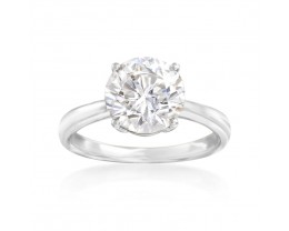 3.00 Carat CZ Solitaire Ring in 14kt White Gold