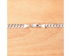 Men's 5mm Sterling Silver Curb-Link Chain Necklace. 22"