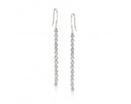 .50 ct. t.w. Diamond Linear Drop Earrings in Sterling Silver