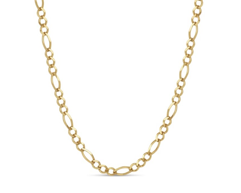 Italian Men's 18kt Gold Over Sterling 4.3mm Figaro Chain. 24"